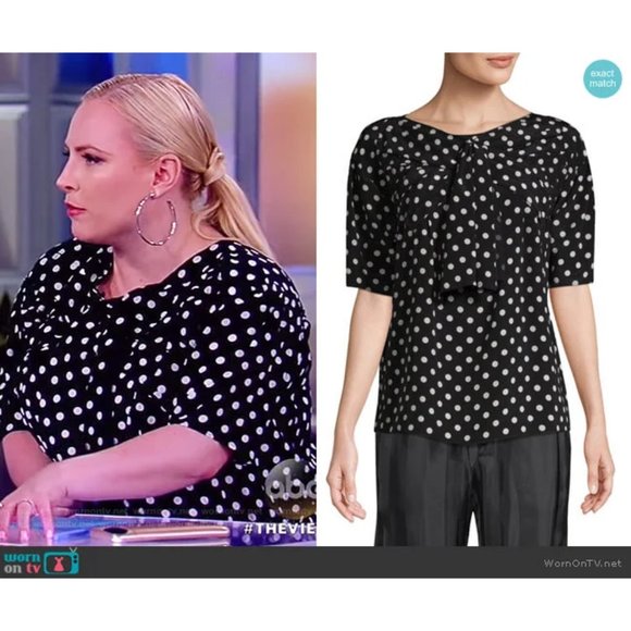 Marc Jacobs Black and White Polka Dot Blouse - Picture 3 of 12